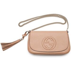 Gucci Tan Crossbody SoHo Bag with Gold Hardware